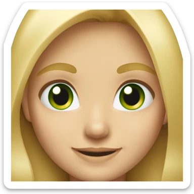 blonde girl portrait smiling green eyes sticker