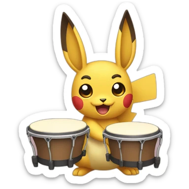 Pokemon with bongos sticker