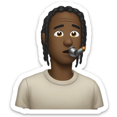 Travis Scott telling someone to be quiet  sticker