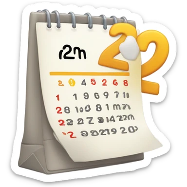 Calendar. 28 February  sticker