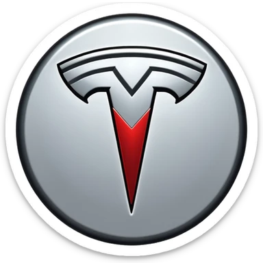 Tesla logo silver sticker