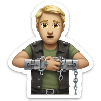 Person in handcuffs sticker