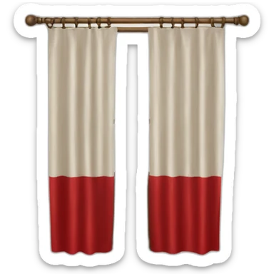 Red curtains sticker