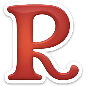 letter r with a heart sticker