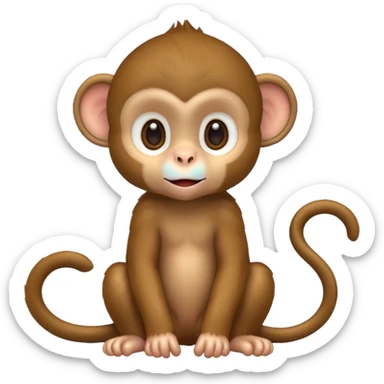 baby monkey sticker
