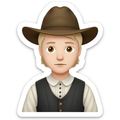 Puritan farmer male sticker