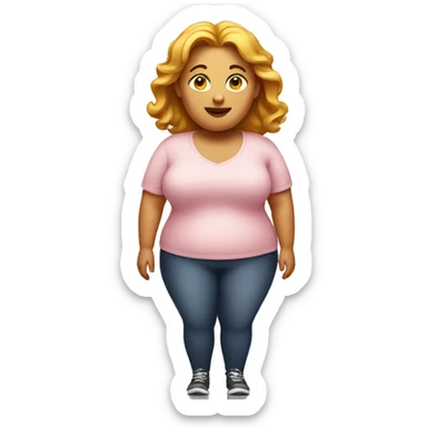 Obese woman rich sticker