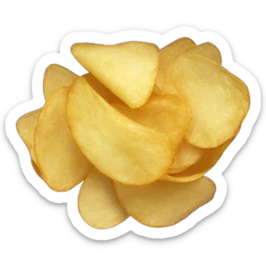 Potato chips in a rainbow bowl sticker