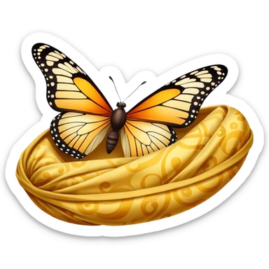 Butterfly in cocoon sticker