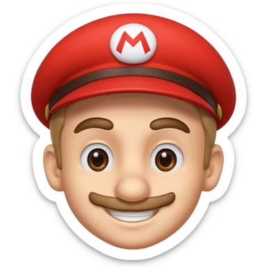 mario with one eyebrow up  sticker