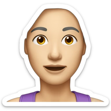 women wearing headset, age 55, no glasses, brown hair, eye color gray sticker