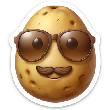 potato with sunglasses sticker
