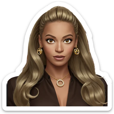 blonde girl with jewelry sticker