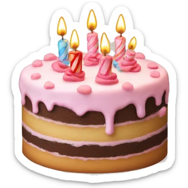 Birthday cake sticker