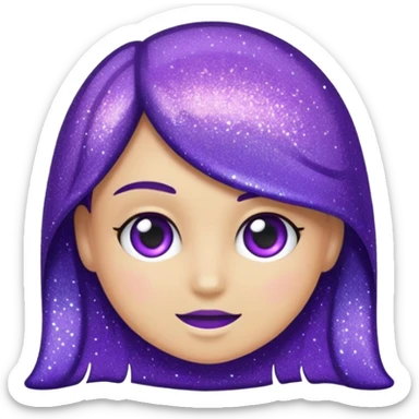 Glitter Roxo e Ciano Seta para direita sticker