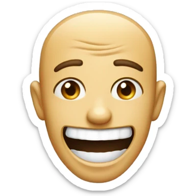 wide eyed open mouth smile like 😀 but with a tear falling down  sticker