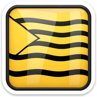 Create 2 yellow lined and 1 black lined flag emoji and put black line between yellow lines sticker