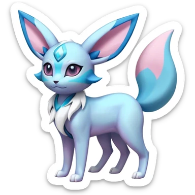 Ffuturistic Glaceon-Espeon-Sylveon-Umbreon-hybrid, full bod sticker