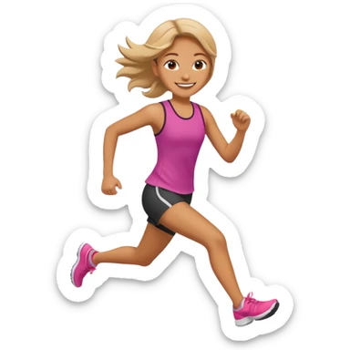 run girl sticker