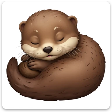 Loutre entrain de dormir sticker