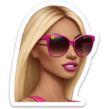 Photo of Victoria secret model posing with sunglasses  sticker