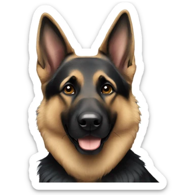 Black German shepherd  sticker