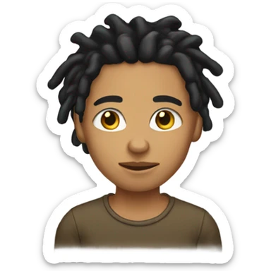 Lightskin boy with dreads sticker