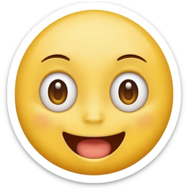 Lazy eye emoji with open mouth sticker