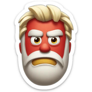 red from angry birds cartoon sticker