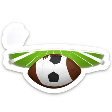 Football with rainbow sticker