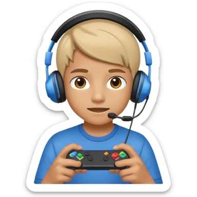 12 year old playing video game sticker