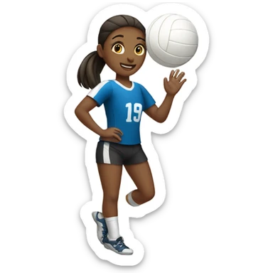 Girl playing volleyball  sticker