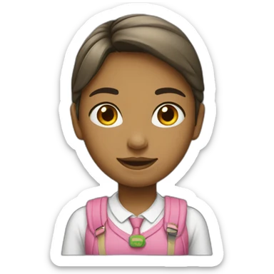 School girl con falda sticker