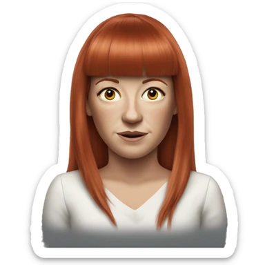 Andrea Arnold director red hair british 60 bangs sticker