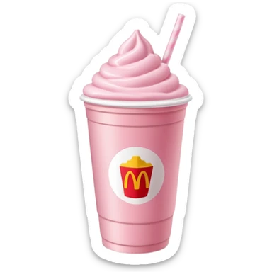 erdbeer milchshake mcdonalds sticker