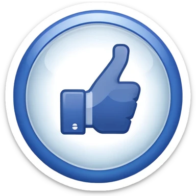 Facebook blue tick button sticker