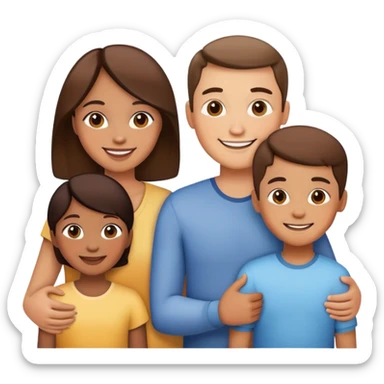 family of four sticker