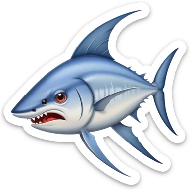 Angry swordfish sticker