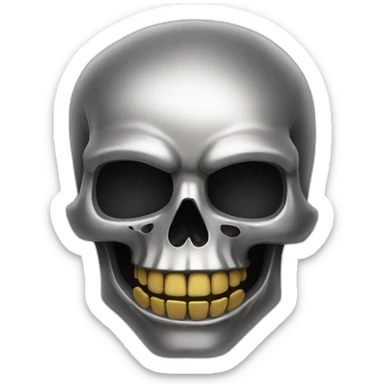 metal skull sticker