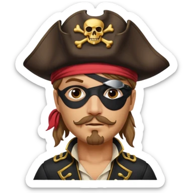 pirate ship captain eyepatch sticker