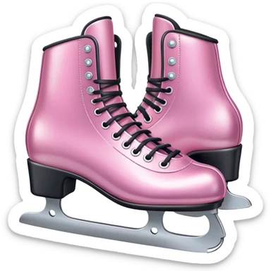 Pink ice skates  sticker