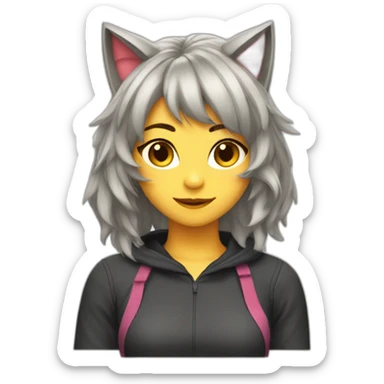 hot catgirl sticker