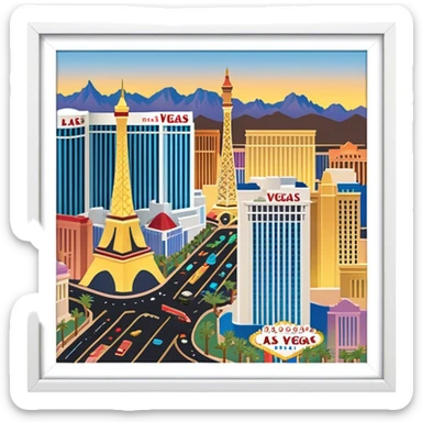 las vegas strip sticker