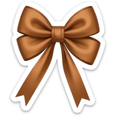 Brown narrow bow sticker