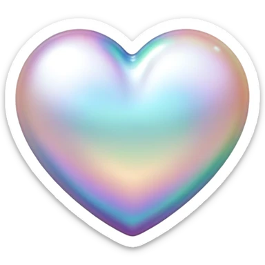 Pearl heart  sticker