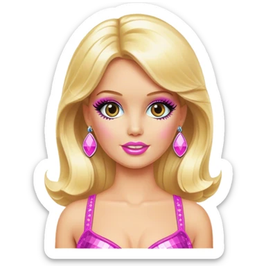 Blonde disco Barbie, 1970's sticker