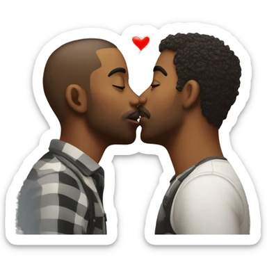 A gay man sending a kiss sticker