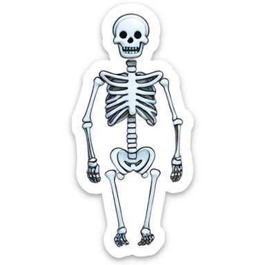 skeleton made out of wire sticker