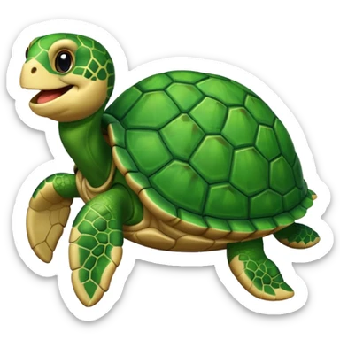 Haz una tortuga, que esté haciendo voluntariado, sticker