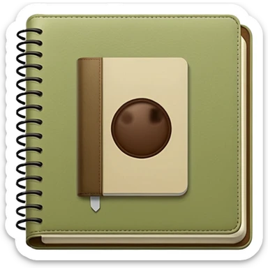 Pale olive Planner open notebook sticker